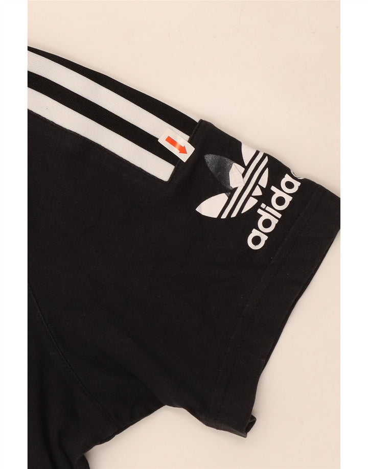 Adidas Herre grafisk T-shirt Top Medium Sort Bomuld