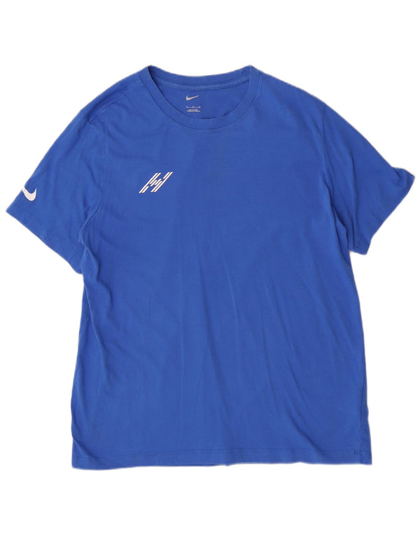 Nike grafisk T-shirt top til mænd XL blå bomuld