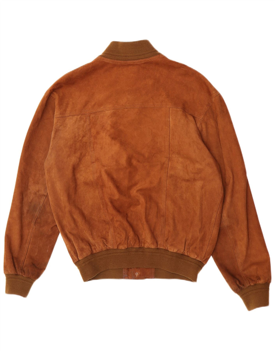 Vintage herre ruskind bomberjakke IT 52 XL brun læder retro