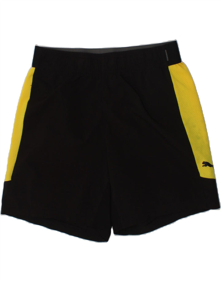 PUMA Boys Sport Shorts 11-12 Years Black Polyester | Vintage Puma | Thrift | Second-Hand Puma | Used Clothing | Messina Hembry 