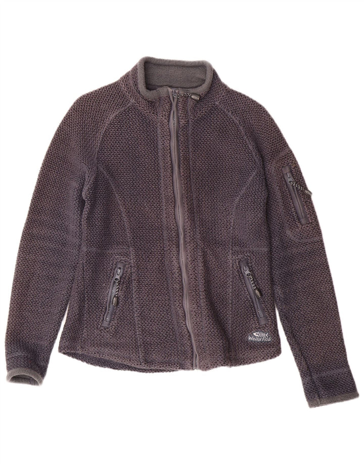 WEIRD FISH Dame træningsdragt topjakke UK 10 Small Navy Blue Cotton