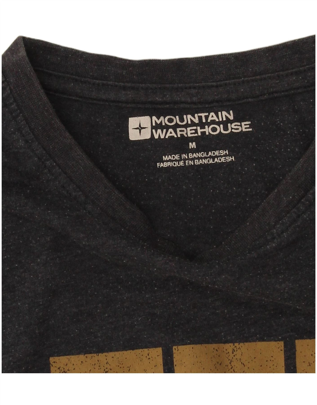Mountain Warehouse Herre grafisk T-shirt Top Medium Sort Bomuld
