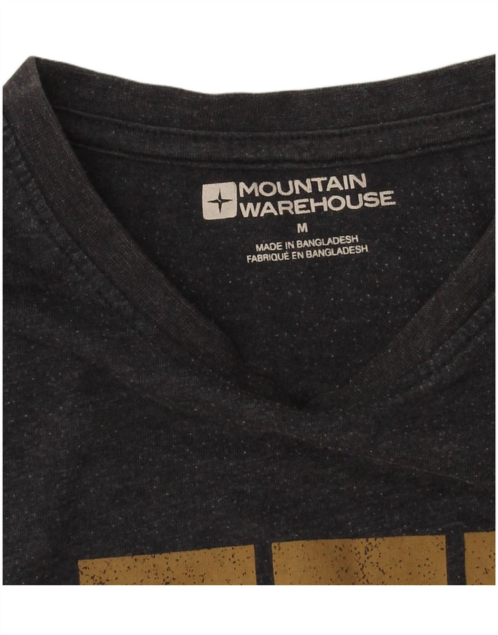 Mountain Warehouse Herre grafisk T-shirt Top Medium Sort Bomuld