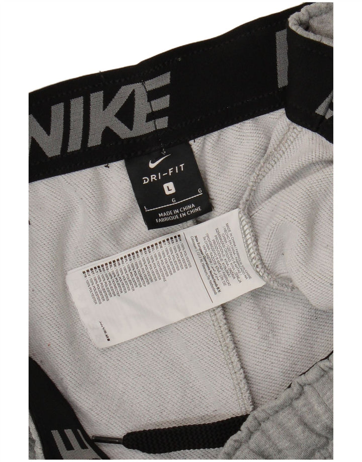 Nike Herre Dri Fit træningsdragt Bukser Joggers Large Grå Polyester