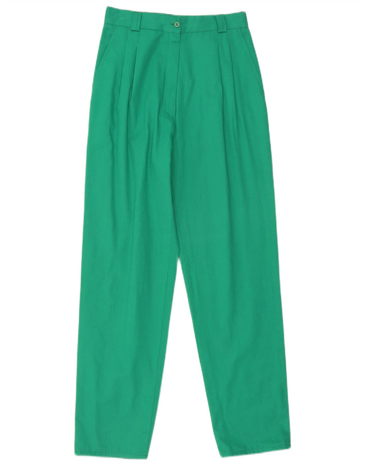 VINTAGE Højtaljede Chinobukser IT 42 Medium W26 L30 Turkis