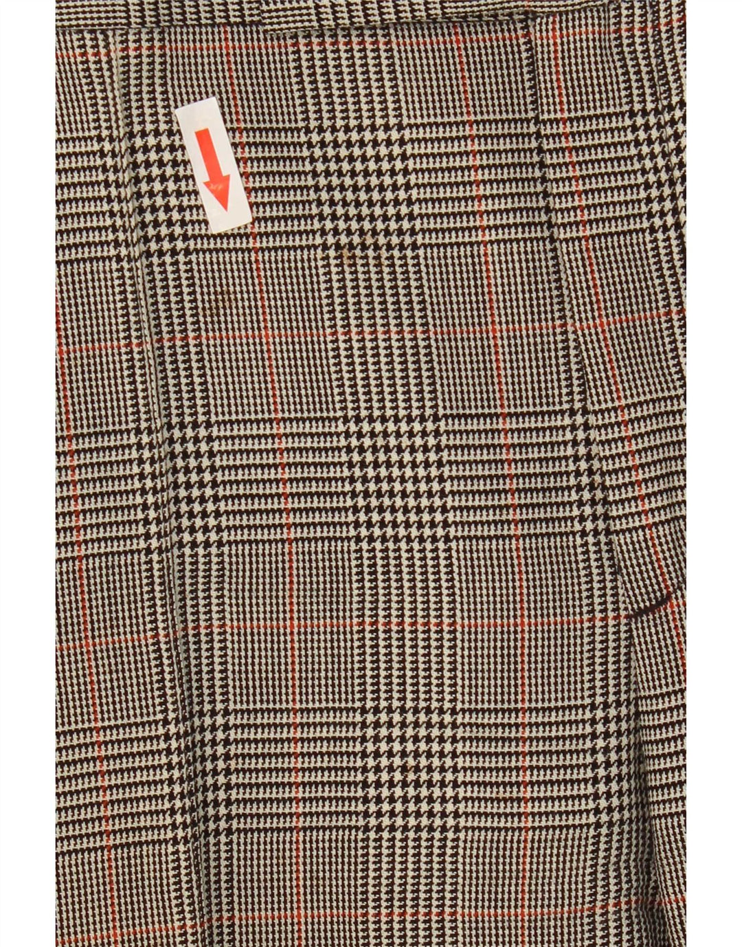 Zara Dame Bootcut Suit Bukser EU 38 Small W28 L32 Grå Houndstooth Uld