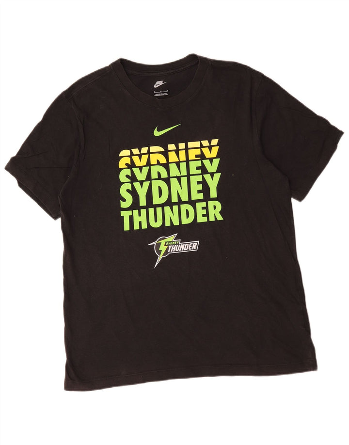 Nike Herre Sydney Thunder Graphic T-Shirt Top Medium Sort Bomuld
