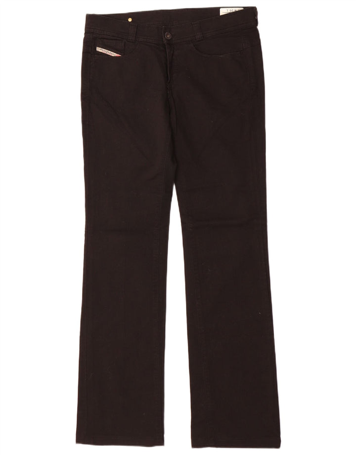 Diesel Dame Straight Jeans W29 L32 Sort Bomuld