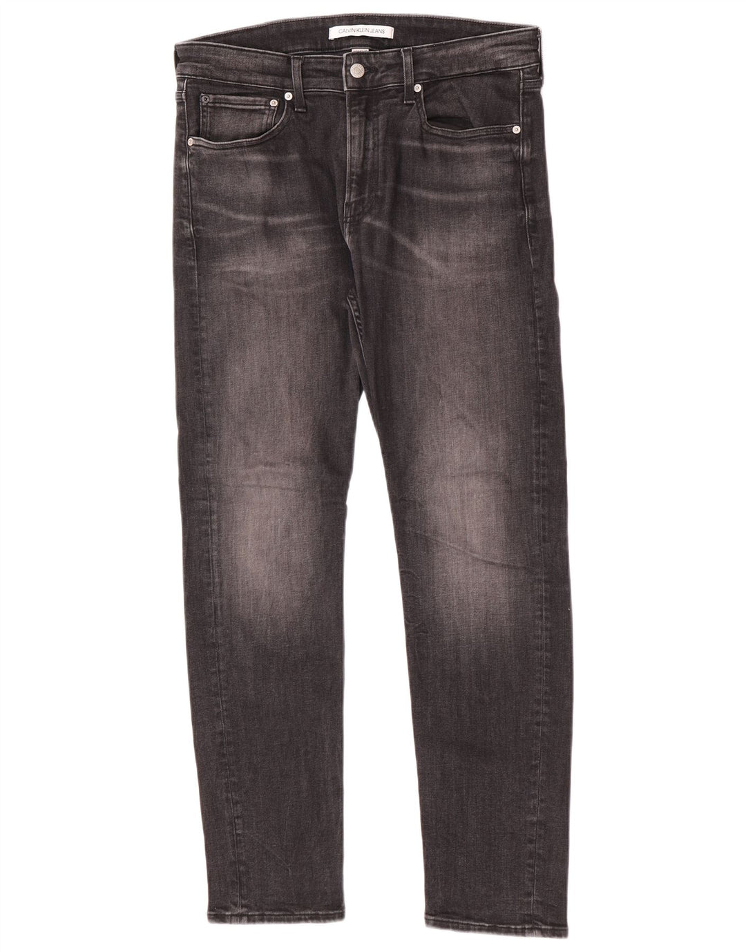 Calvin Klein Herre Slim Jeans W32 L30 Grå Bomuld