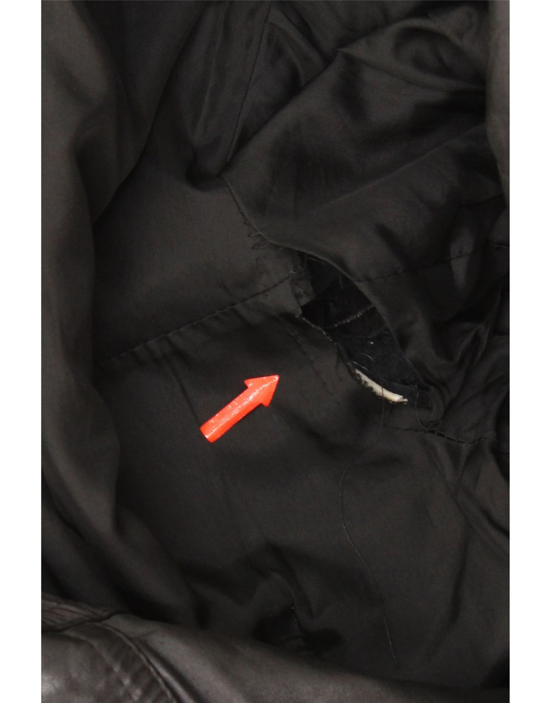 Vintage Herre Læderjakke UK 38 Medium Sort Læder