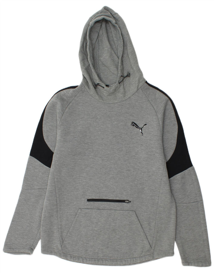 Puma Herre hættetrøje Jumper Medium Grey Colourblock Bomuld