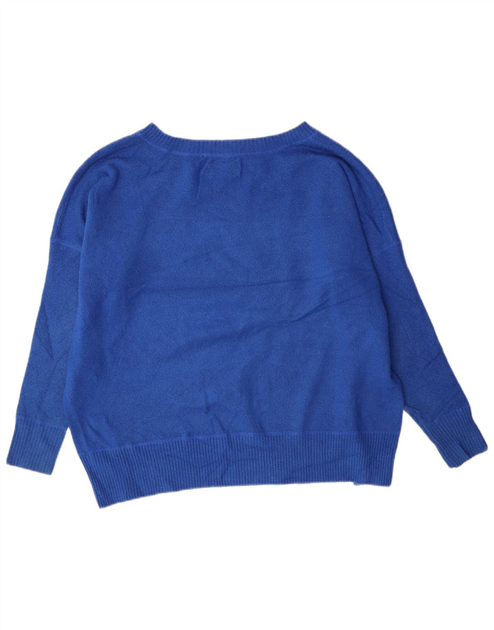 French Connection Dame Boat Neck Jumper Sweater UK 6 XS Blue Classic