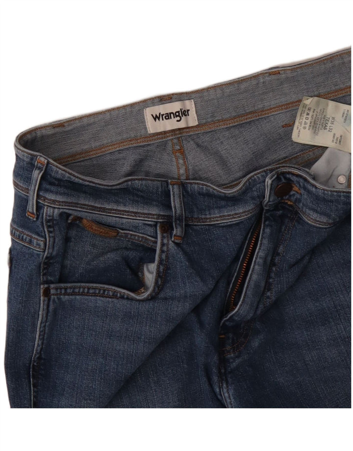 WRANGLER Herre Texas Straight Jeans W36 L32 Blå Bomuld