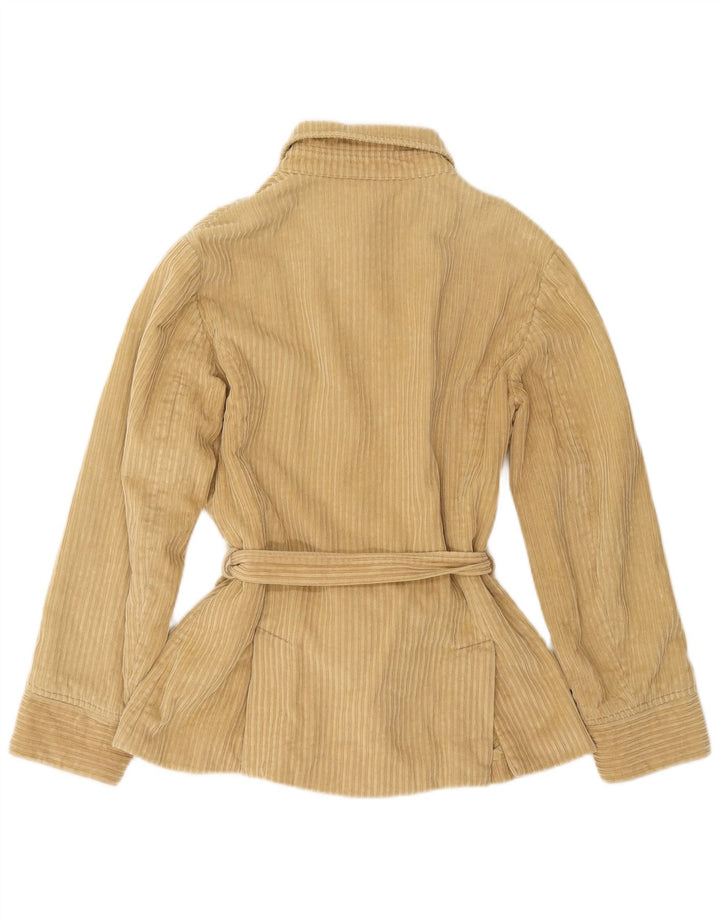 Belfe & Belfe Dame Oversized Corduroy Jacket UK 10 Small Beige Bomuld