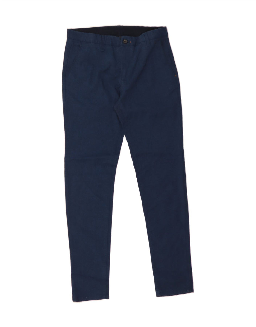 ZARA Womens Slim Chino Trousers EU 42 Large W32 L32 Navy Blue Polyester Vintage Zara and Second-Hand Zara from Messina Hembry 