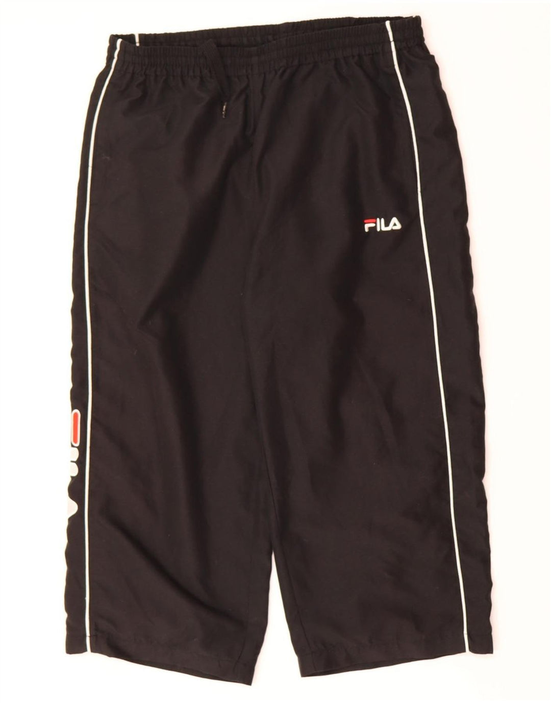 FILA Mens Graphic Capri Tracksuit Trousers Large  Black Polyester Vintage Fila and Second-Hand Fila from Messina Hembry 