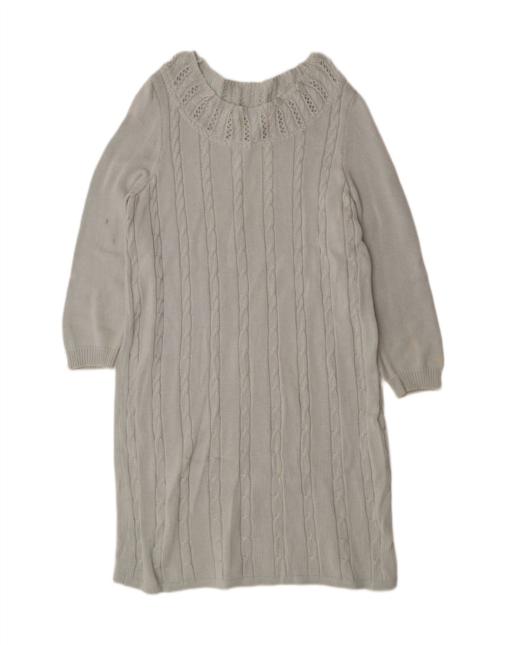 VINTAGE Womens Jumper Dress UK 16 Large Green
