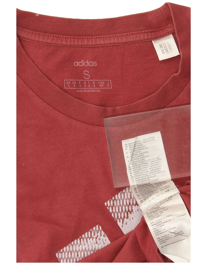 Adidas Herre grafisk T-shirt Top Lille rødbrun bomuld