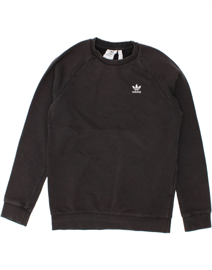ADIDAS Mens Sweatshirt Jumper Small Black Cotton Vintage Adidas and Second-Hand Adidas from Messina Hembry 