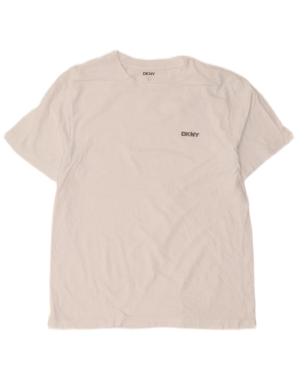 Dkny Boys T-Shirt Top 15-16 År Stor Hvid Bomuld