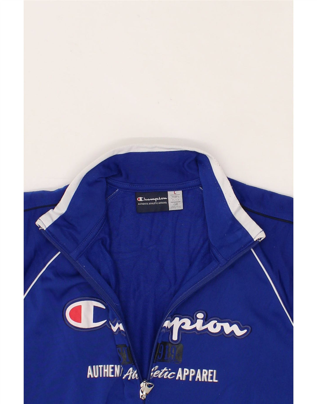 CHAMPION Boys Graphic Tracksuit Top Jacket 11-12 Years Large Blue Vintage Champion and Second-Hand Champion from Messina Hembry 