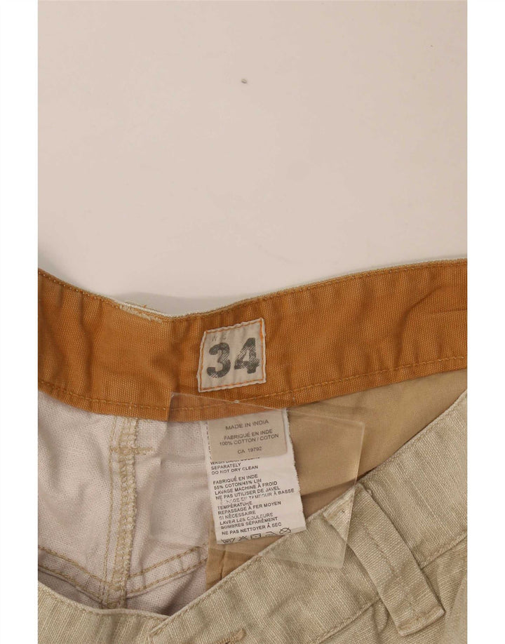 Timberland Herre Cargo Shorts W34 Stor Beige Bomuld