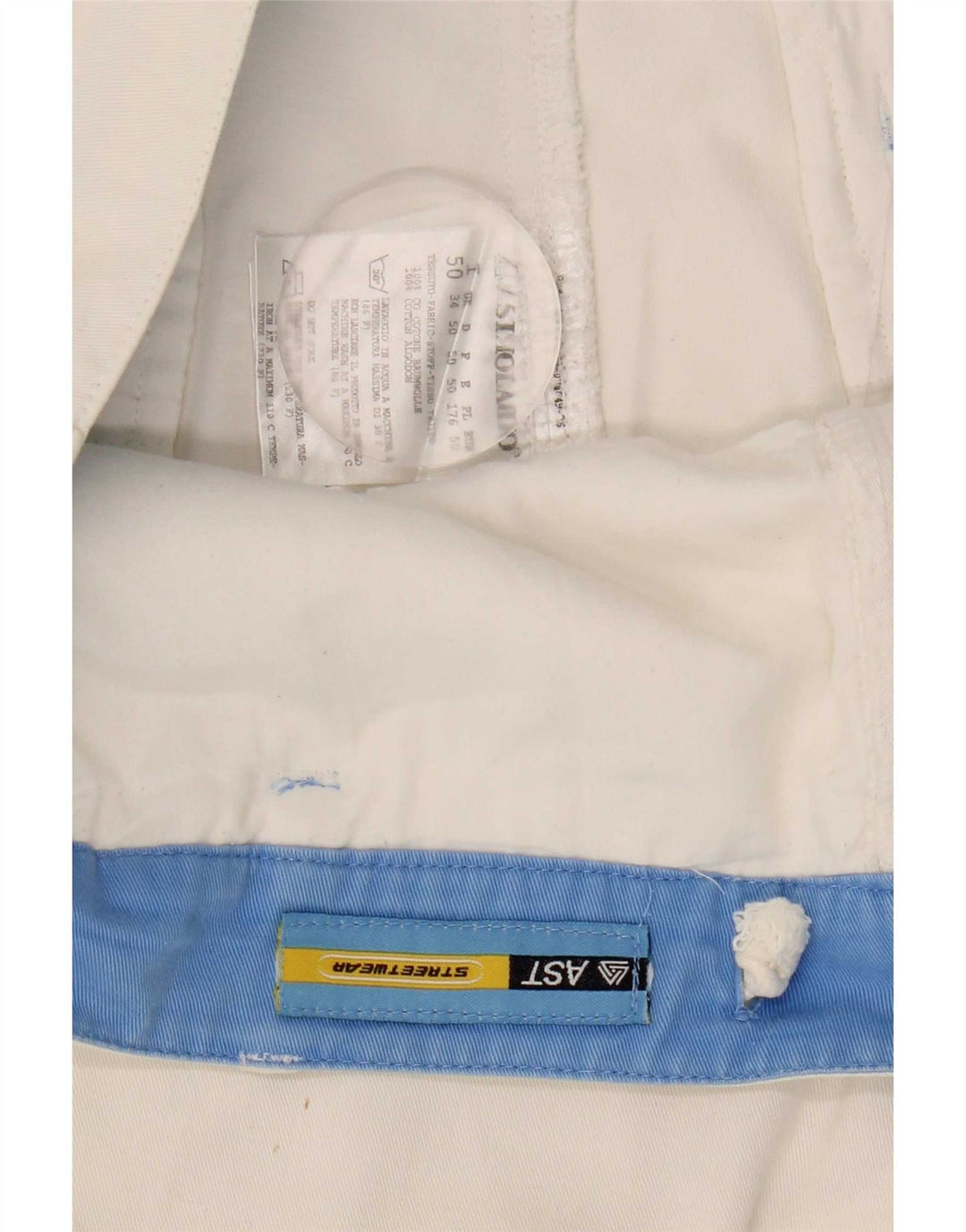 AST Herre Cargo Shorts W34 store hvide bomuld