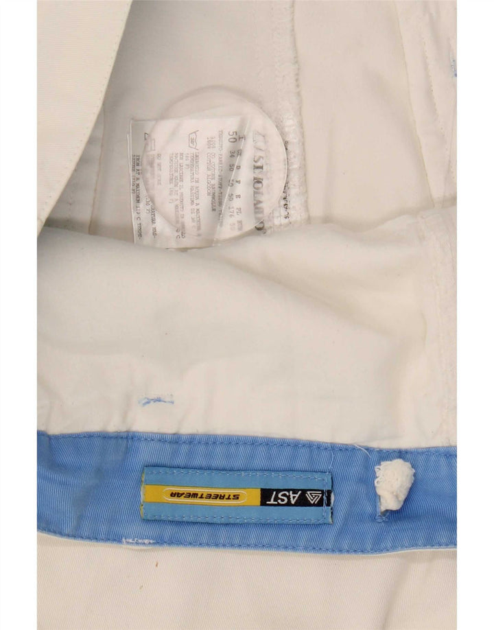 AST Herre Cargo Shorts W34 store hvide bomuld