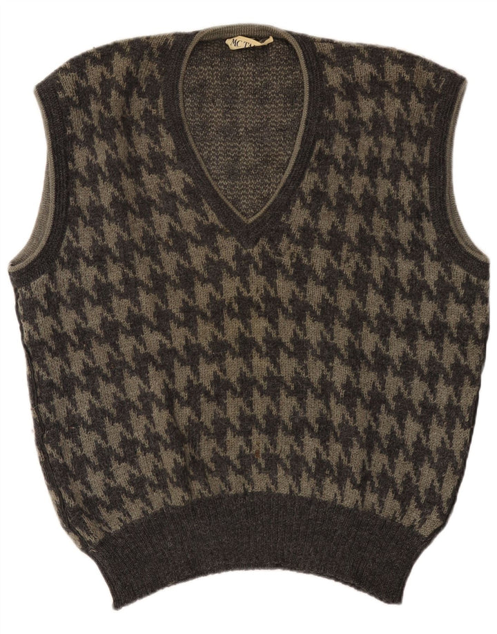 Vintage veste tanktop til mænd, stor grå hundetop