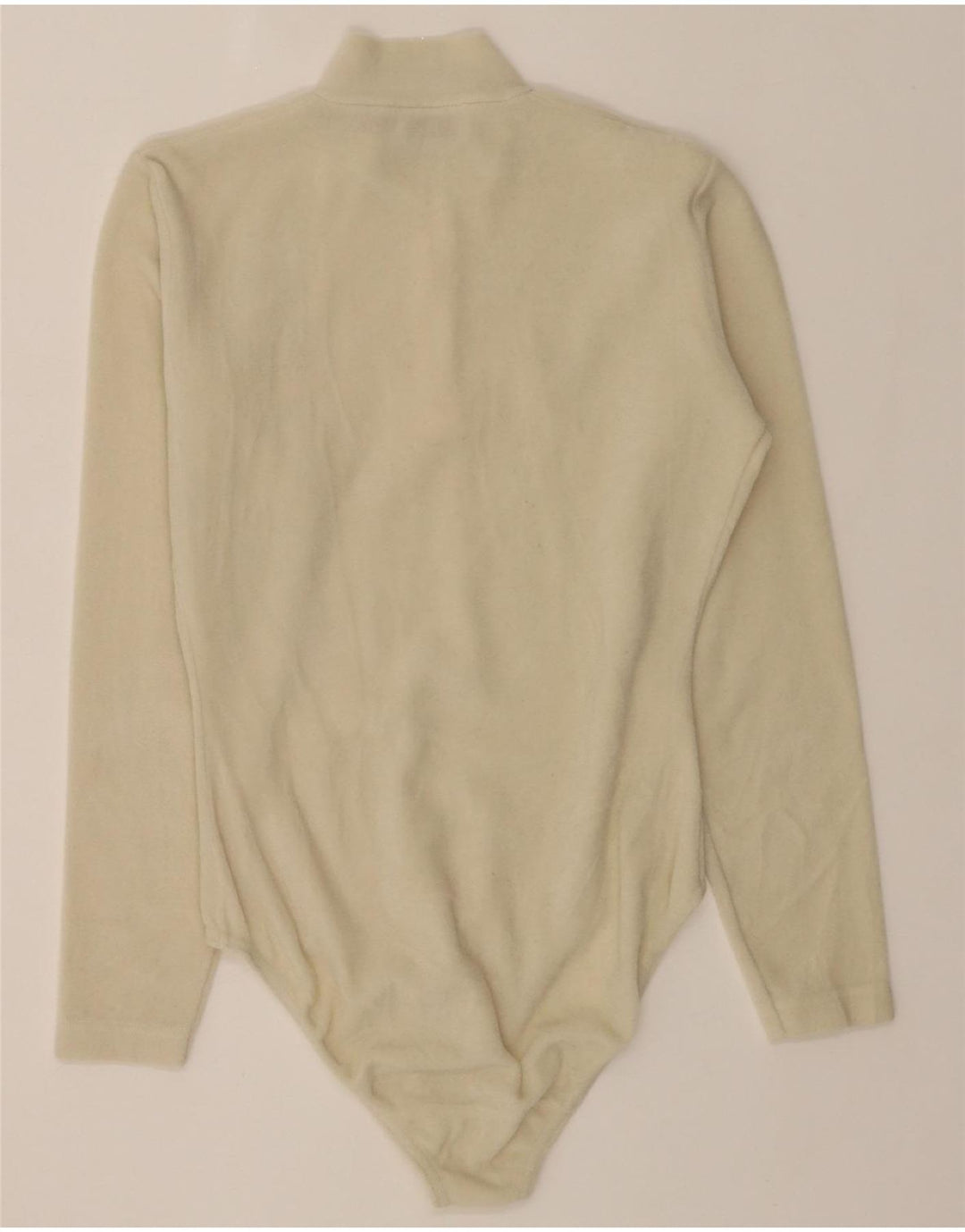 FILA Womens Fleece Bodysuit IT 42 Medium Beige Vintage Fila and Second-Hand Fila from Messina Hembry 
