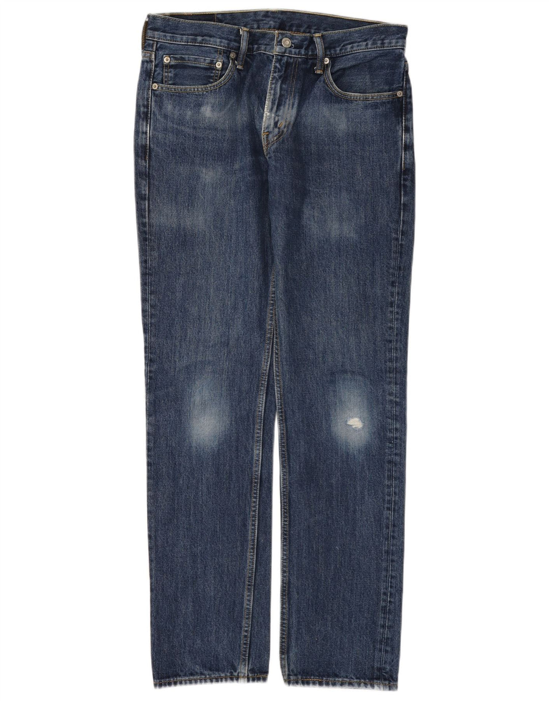 LEVI'S Herre 511 Distressed Slim Jeans W32 L29 Blå Bomuld