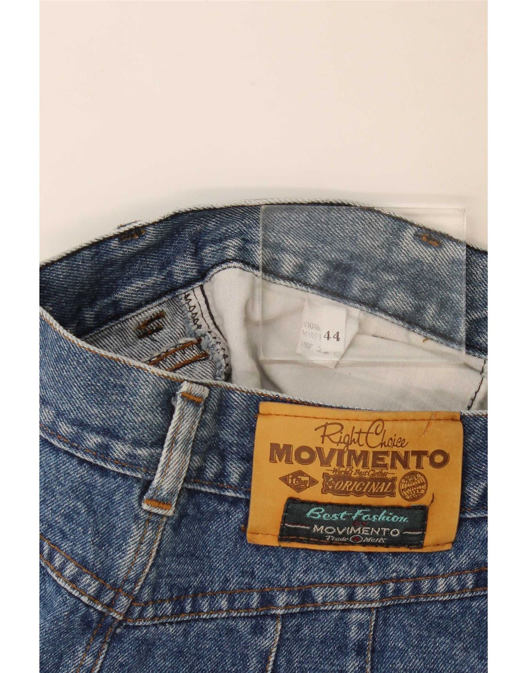Vintage Dame Denim Nederdel IT 44 Medium W26 Blå Bomuld
