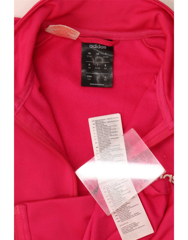 Adidas Pige Træningsdragt Topjakke 13-14 År Pink Polyester