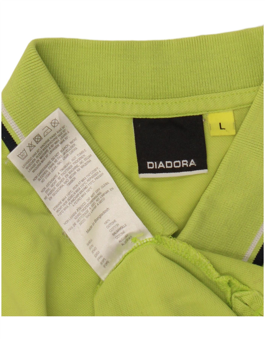 Diadora herre poloskjorte stor grøn bomuld