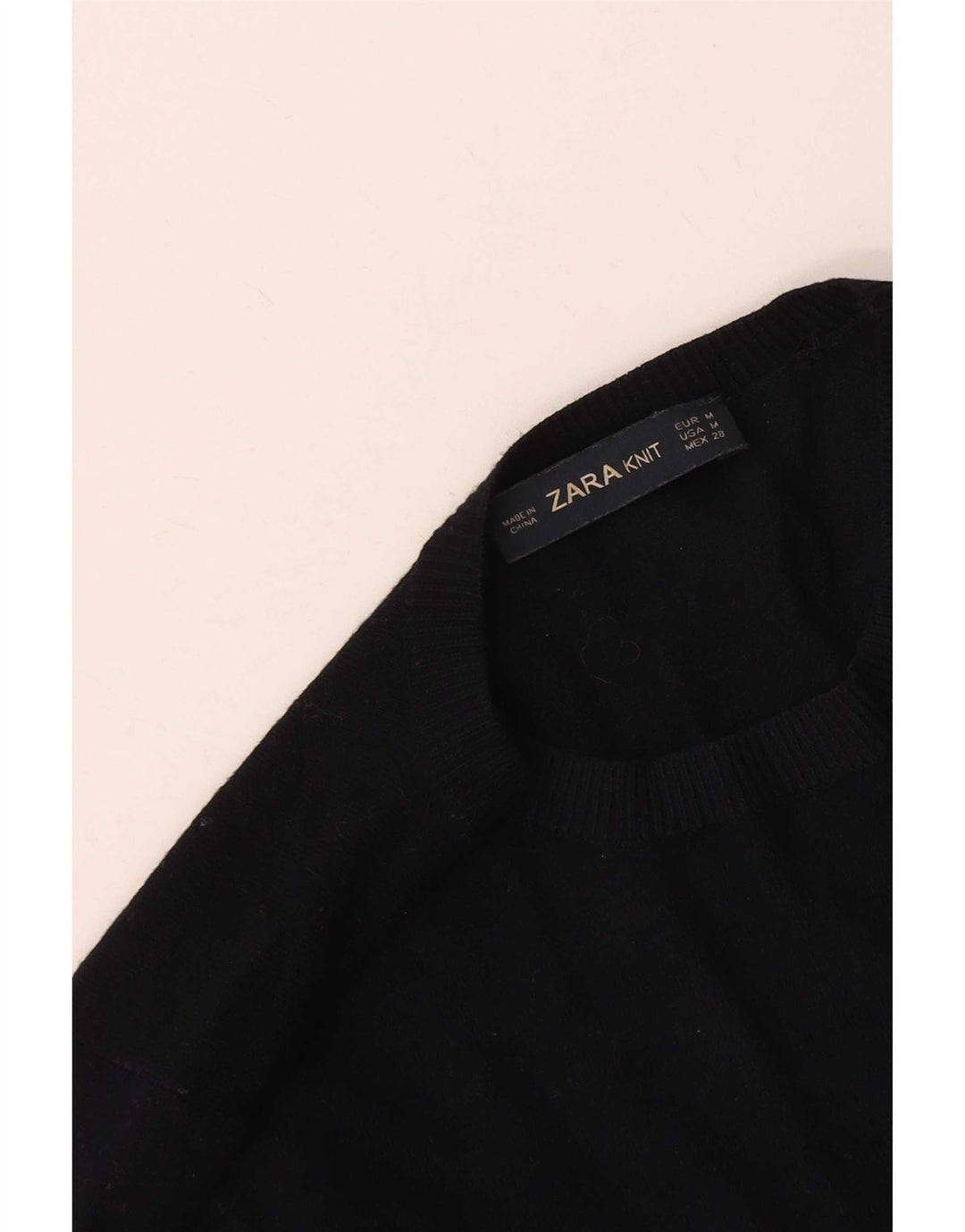 Zara Dame sweater med rund hals DK 12 Medium Navy Blue
