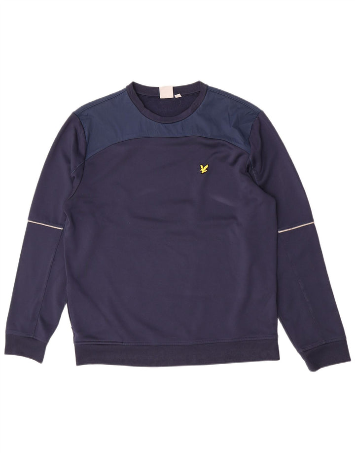 Lyle & Scott Sweatshirt til mænd, stor marineblå polyester