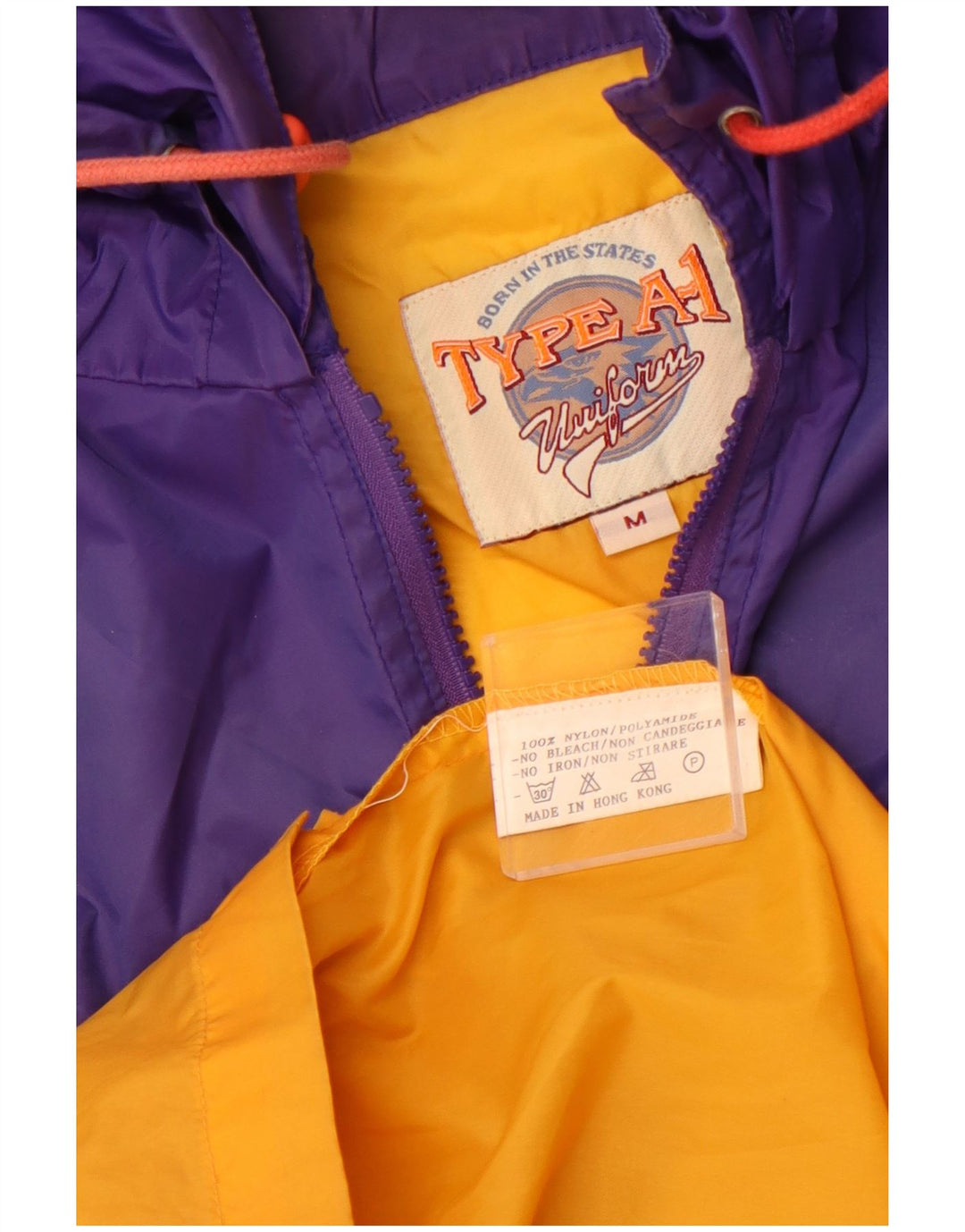 UNIFORM Herre Loose Fit Pullover Regnjakke UK 38 Medium Orange