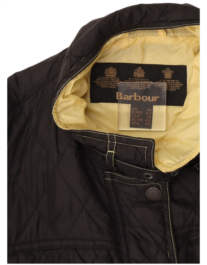 Barbour Quiltet jakke til kvinder UK 14 Large Sort