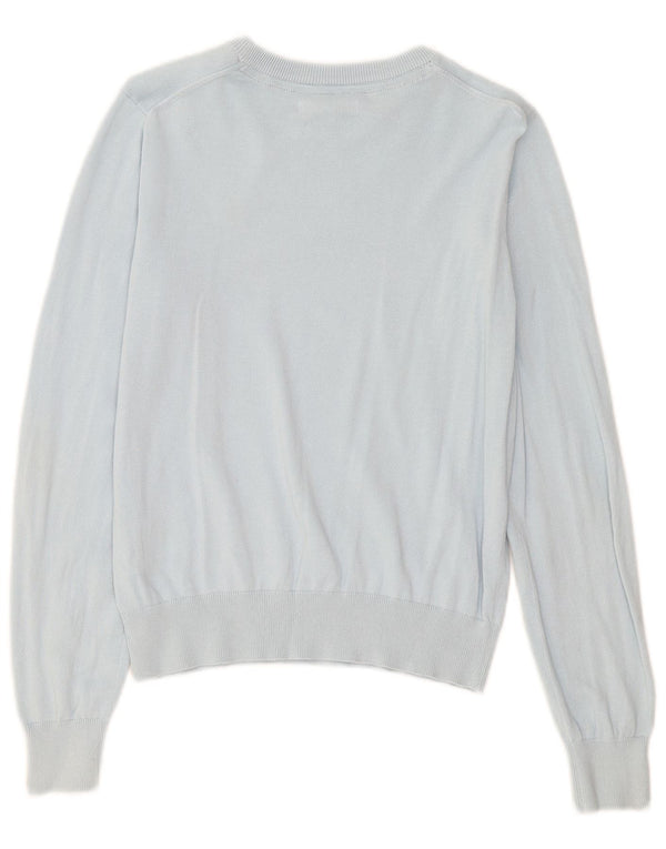 U.S. Polo Assn. Dame Boat Neck Jumper Sweater UK 10 Small Blue Bomuld