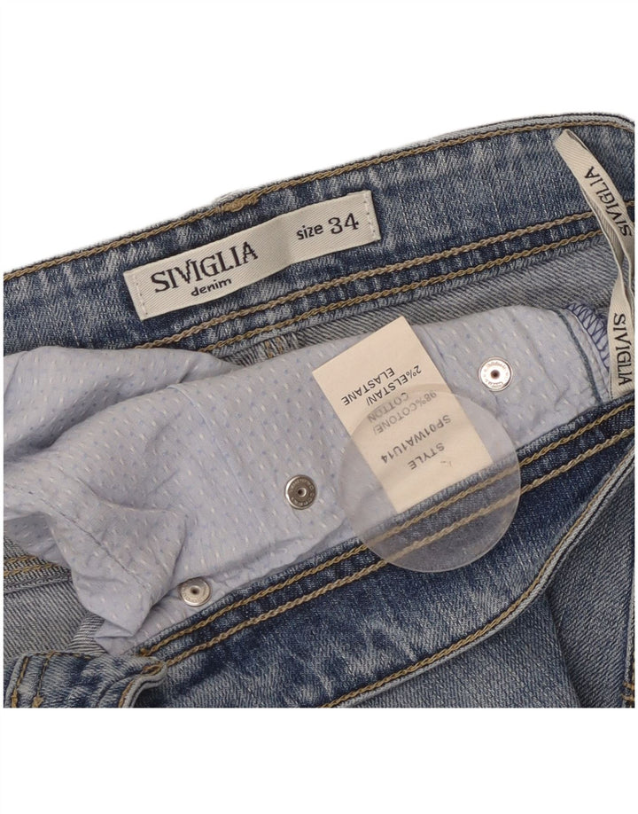 SIVIGLIA Dame Slim Jeans W34 L28 Blå Bomuld