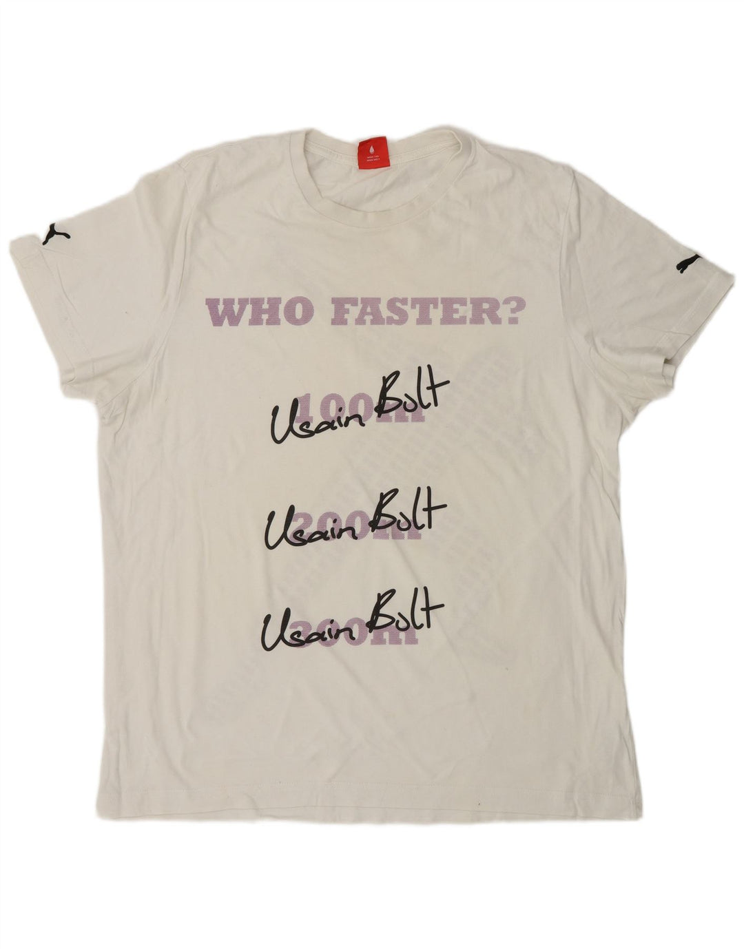 PUMA Herre grafisk T-shirt Top XL Hvid