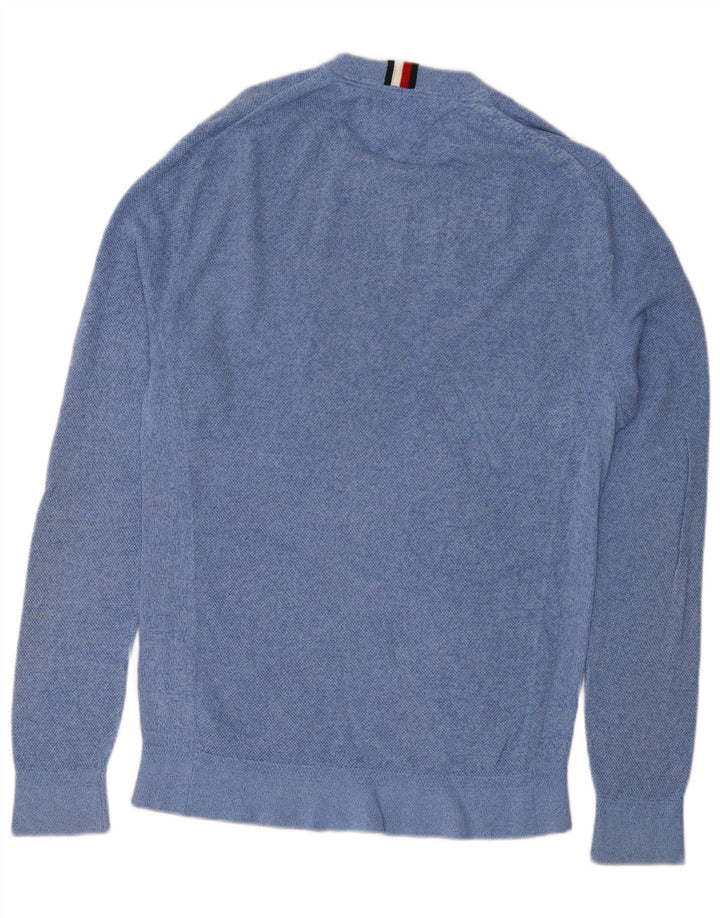 TOMMY HILFIGER Herre sweater med rund hals, stor blå bomuld