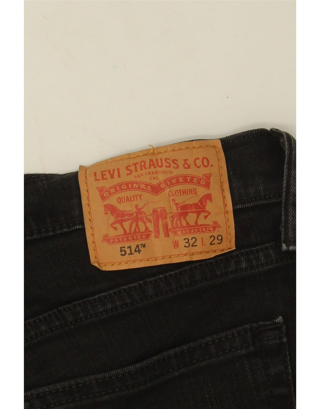Levi's Herre 514 lige jeans W32 L29 sort bomuld