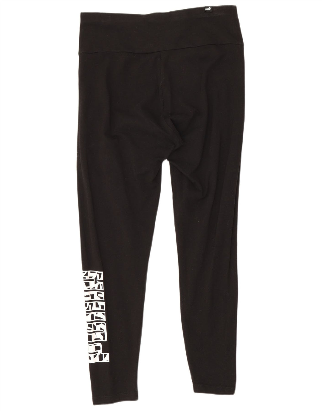 Puma Womens Grafisk Crop Leggings UK 12 Medium Black Bomuld