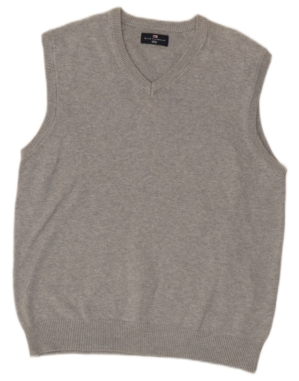 Marks & Spencer Herre Blue Harbor Vest Tank Top Medium Grå Bomuld