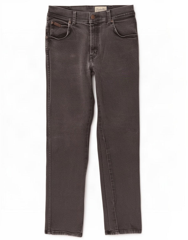 Wrangler Herre Texas Stretch Straight Jeans W32 L30 Grå Bomuld