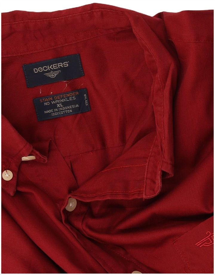 Dockers Herreskjorte XL Rød Bomuld