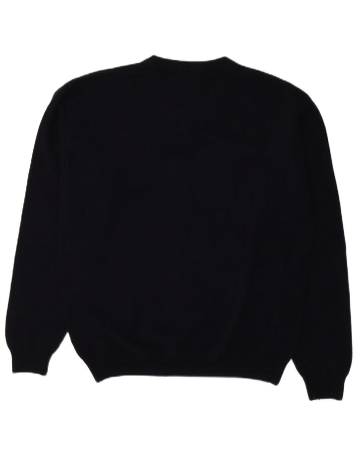 Marlboro Classics Herre V-hals sweater Stor marineblå uld