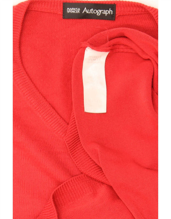 Marks & Spencer Herre Autograph V-hals sweater Medium Rød