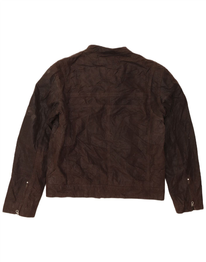 Bata and More Herre Læder Biker Jacket IT 52 XL Brun